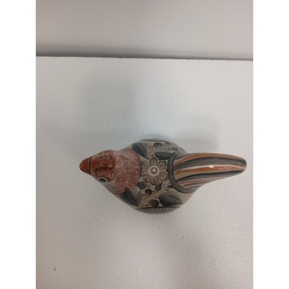 Vintage Tonala Pottery Hand Painted Ceramic Bird Figurine Mexican Folk Art - Picture 3 of 9
